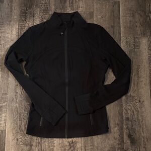 Lululemon Define Full Length Jacket - Black with Diamond Pattern - Size 12